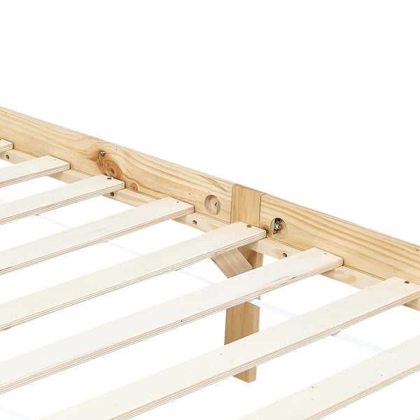vidaXL Four-Poster Bed Frame Solid Pine 100 x 200 cm