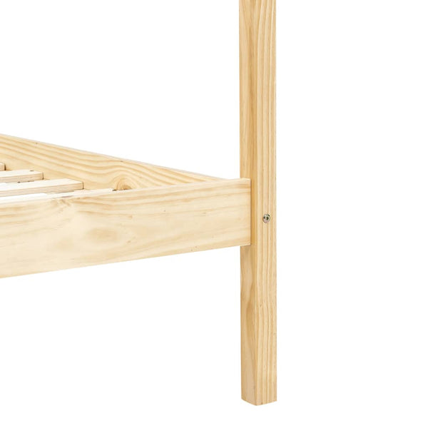vidaXL Four-Poster Bed Frame Solid Pine 100 x 200 cm