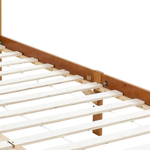 vidaXL Four-Poster Bed Frame Honey Brown Solid Pine Wood 100 x 200 cm