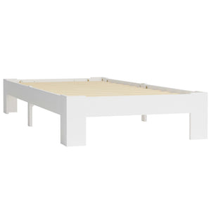 vidaXL Solid Pine Wood Bed White 90x200 cm