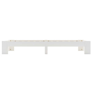 vidaXL Solid Pine Wood Bed White 90x200 cm
