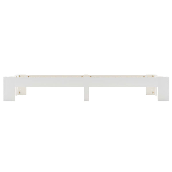 vidaXL Solid Pine Wood Bed White 90x200 cm