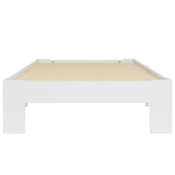 vidaXL Solid Pine Wood Bed White 90x200 cm