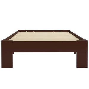 vidaXL Solid Wood Bed Dark Brown Pine 90x200 cm