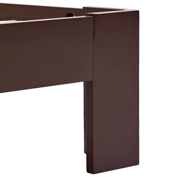 vidaXL Solid Wood Bed Dark Brown Pine 90x200 cm
