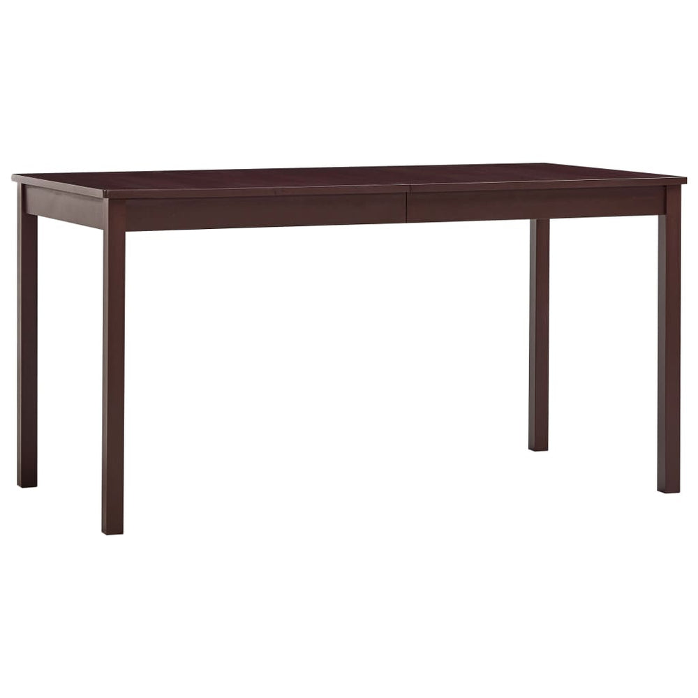 vidaXL Dining Table Dark Brown 140 x 70 x 73 cm Pine Wood
