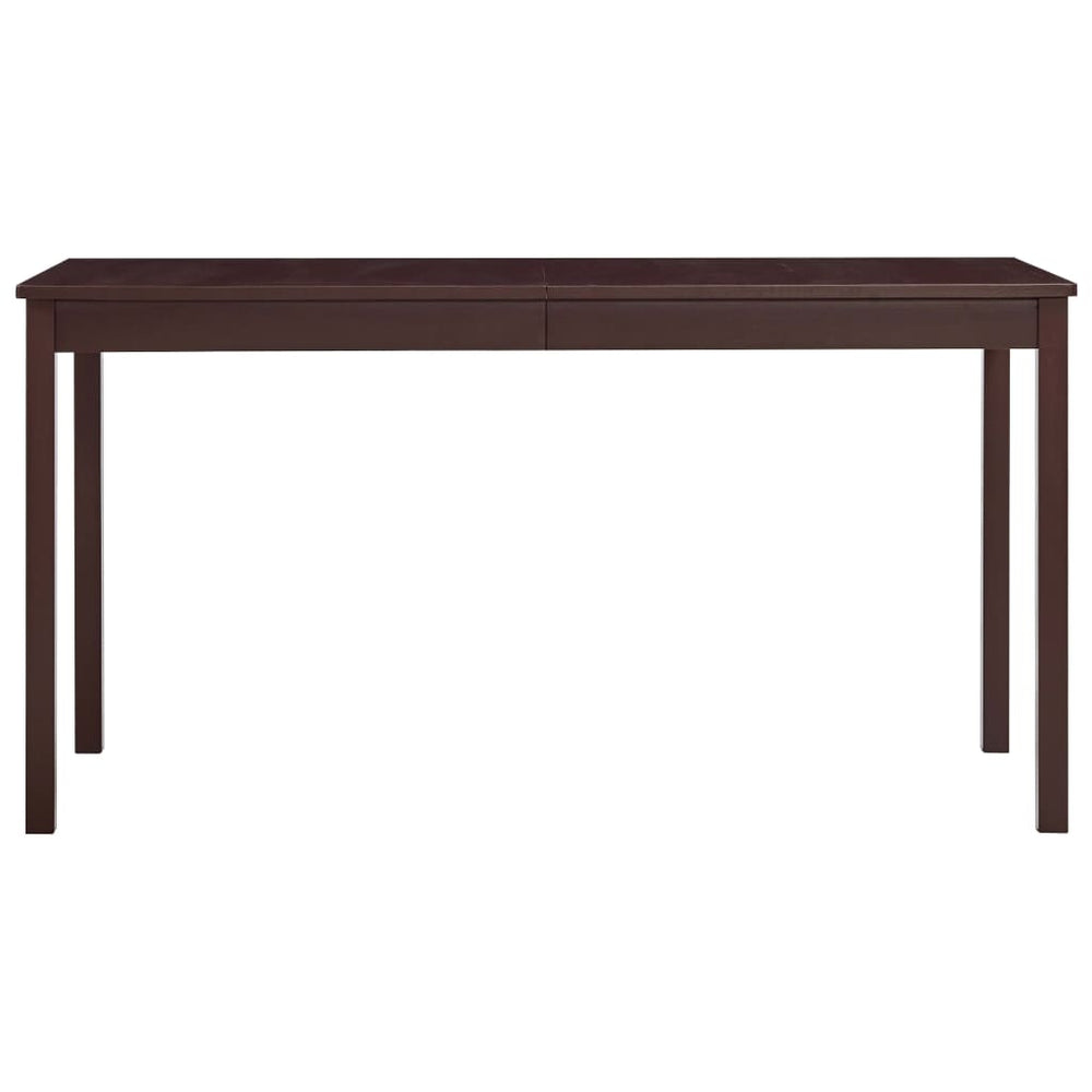 vidaXL Dining Table Dark Brown 140 x 70 x 73 cm Pine Wood