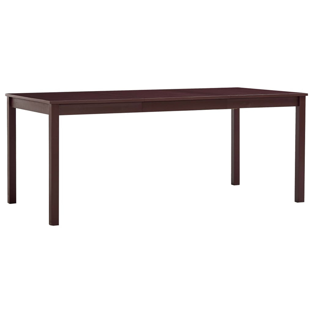 vidaXL Dining Table Dark Brown 180 x 90 x 73 cm Pinewood