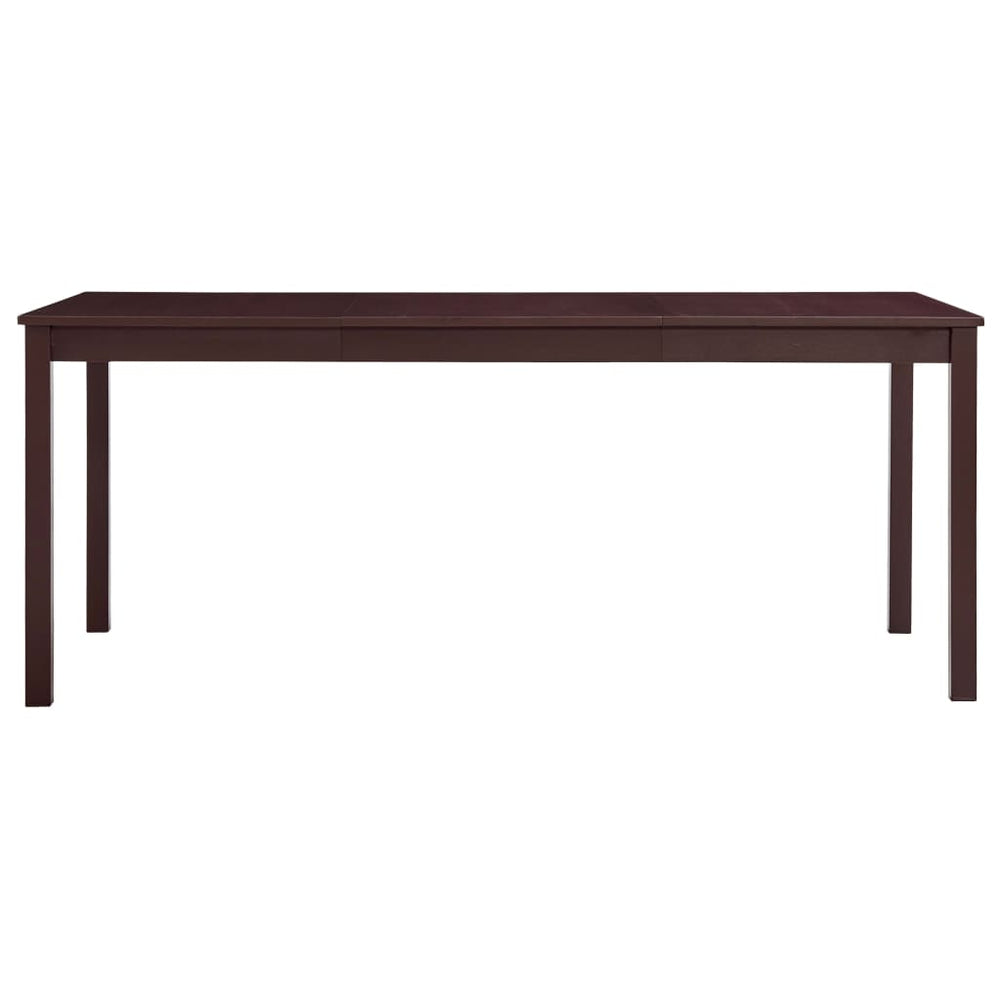 vidaXL Dining Table Dark Brown 180 x 90 x 73 cm Pinewood