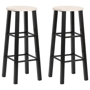 vidaXL Bar Stools 2 pcs. Black MDF
