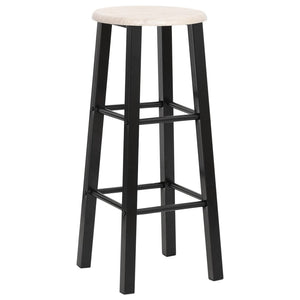 vidaXL Bar Stools 2 pcs. Black MDF