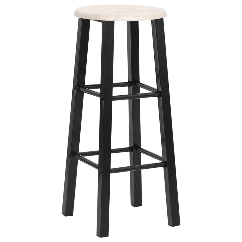 vidaXL Bar Stools 2 pcs. Black MDF