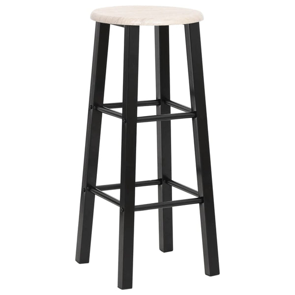 vidaXL Bar Stools 2 pcs. Black MDF