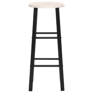vidaXL Bar Stools 2 pcs. Black MDF