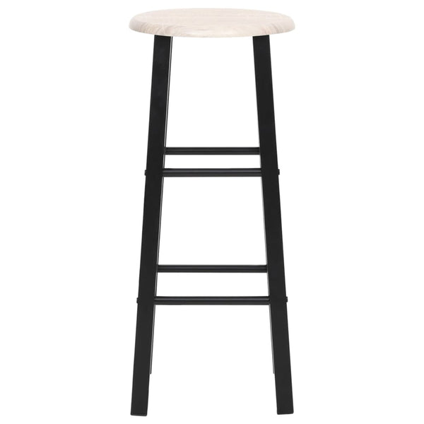 vidaXL Bar Stools 2 pcs. Black MDF