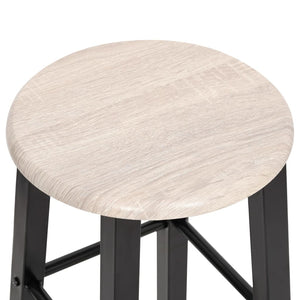 vidaXL Bar Stools 2 pcs. Black MDF