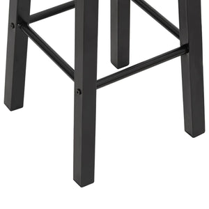 vidaXL Bar Stools 2 pcs. Black MDF