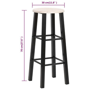 vidaXL Bar Stools 2 pcs. Black MDF
