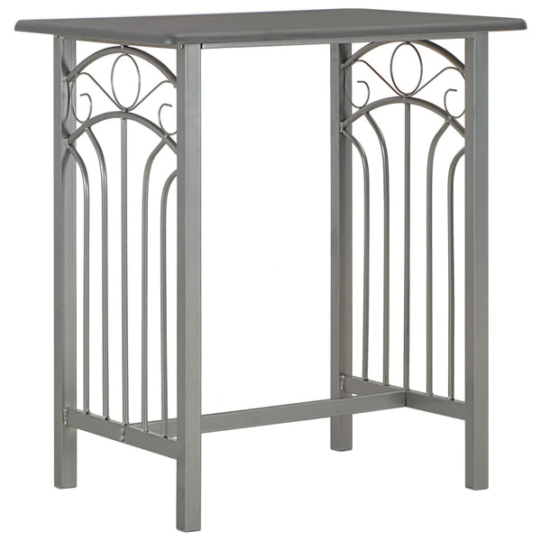 vidaXL 3-Piece Bar Set Wood and Steel Anthracite