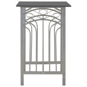 vidaXL 3-Piece Bar Set Wood and Steel Anthracite
