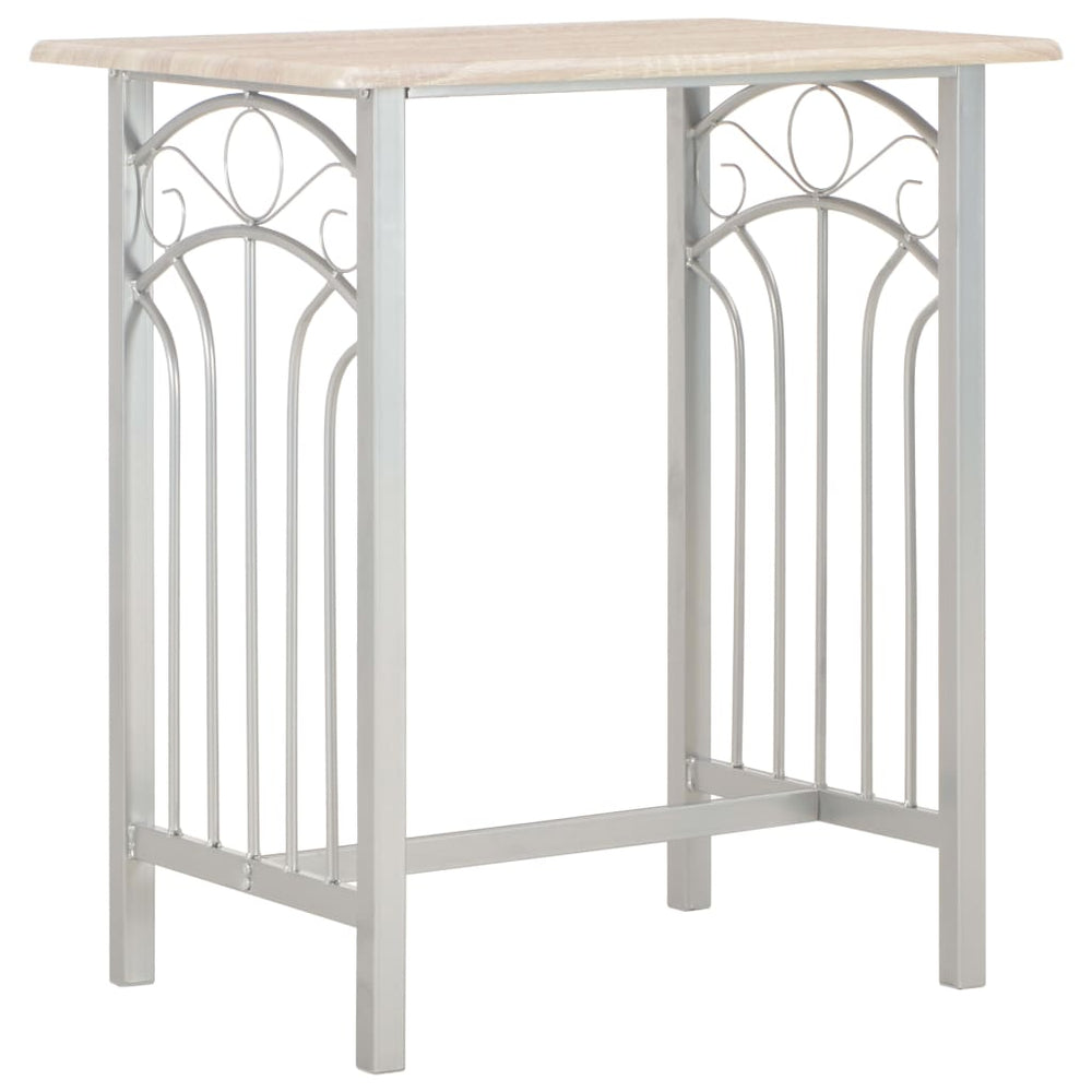 vidaXL 3-Piece Bar Set Wood and Steel