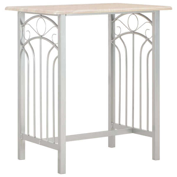 vidaXL 3-Piece Bar Set Wood and Steel