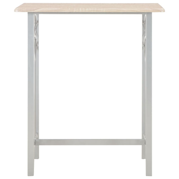 vidaXL 3-Piece Bar Set Wood and Steel