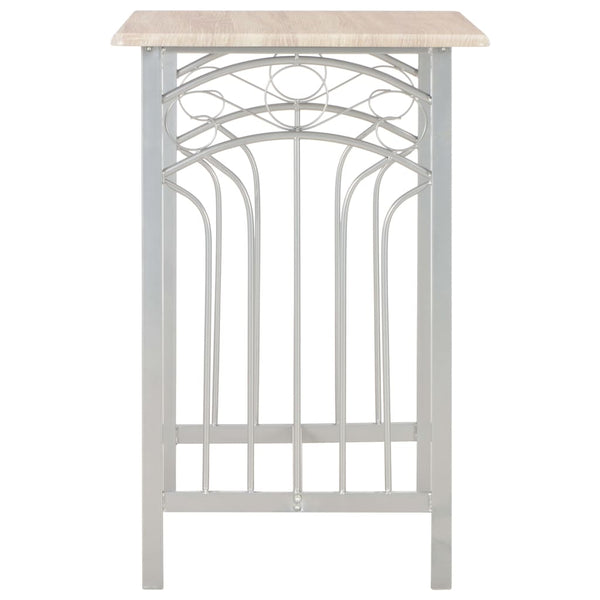 vidaXL 3-Piece Bar Set Wood and Steel