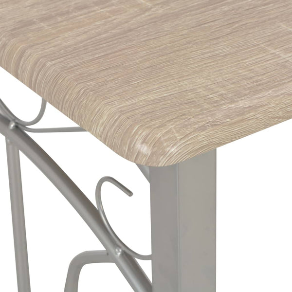 vidaXL 3-Piece Bar Set Wood and Steel