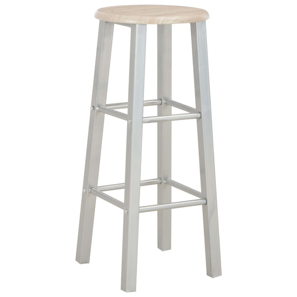 vidaXL 3-Piece Bar Set Wood and Steel