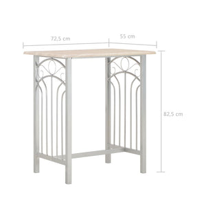 vidaXL 3-Piece Bar Set Wood and Steel