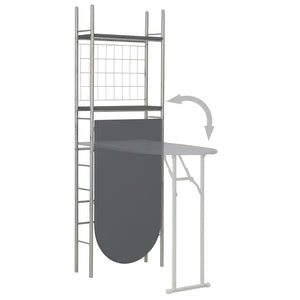 vidaXL 3-Piece Foldable Dining Set with Storage Compartment MDF and Steel Black