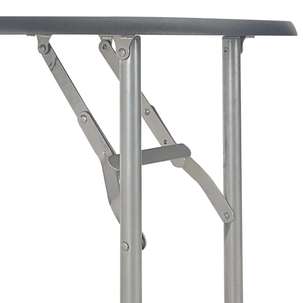 vidaXL 3-Piece Foldable Dining Set with Storage Compartment MDF and Steel Black