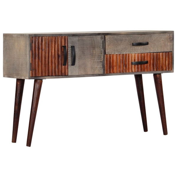 vidaXL Console Table Grey 120 x 35 x 75 cm Solid Mango Wood
