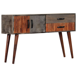 vidaXL Console Table Grey 120 x 35 x 75 cm Solid Mango Wood