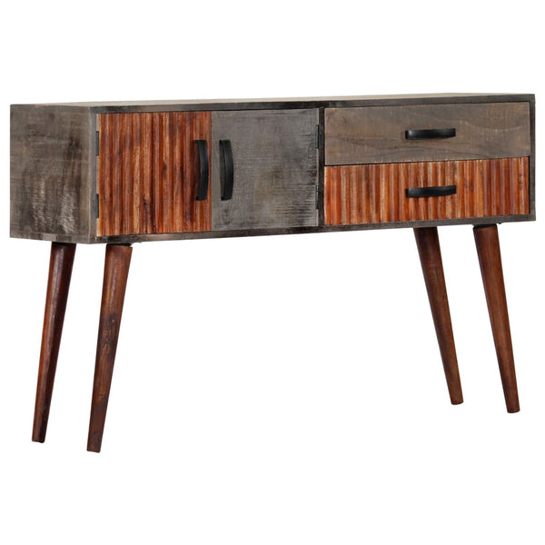vidaXL Console Table Grey 120 x 35 x 75 cm Solid Mango Wood