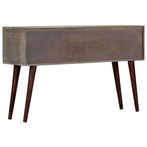 vidaXL Console Table Grey 120 x 35 x 75 cm Solid Mango Wood