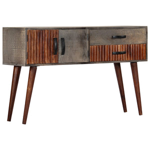 vidaXL Console Table Grey 120 x 35 x 75 cm Solid Mango Wood