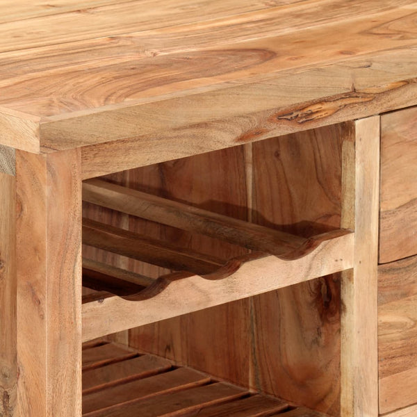 vidaXL Serving Cart 80x45x91 cm Solid Acacia Wood