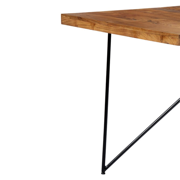 vidaXL Dining Table 180 x 90 x 76 cm Solid Acacia Wood