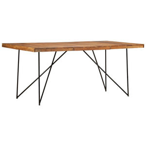 vidaXL Dining Table 180 x 90 x 76 cm Solid Acacia Wood