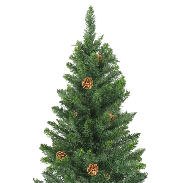 Künstlicher Weihnachtsbaum mit Kiefernzapfen Grün 180 cm
