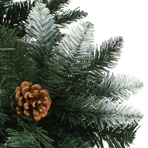 vidaXL Artificial Christmas Tree Pine Cones White Glitter 180 cm