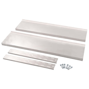 vidaXL Wall Shelf with 2 Shelves Stainless Steel 120x30 cm