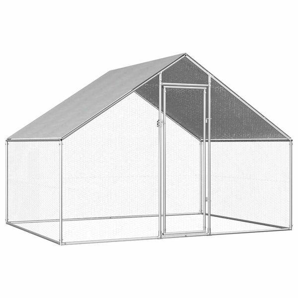 vidaXL Outdoor Chicken Coop 2.75x2x1.92 m Galvanized Steel