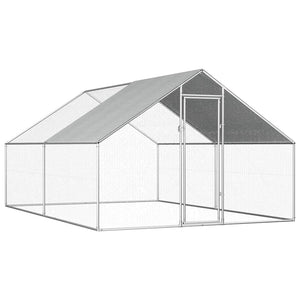 vidaXL Outdoor Chicken Coop 2.75x4x1.92 m Galvanised Steel
