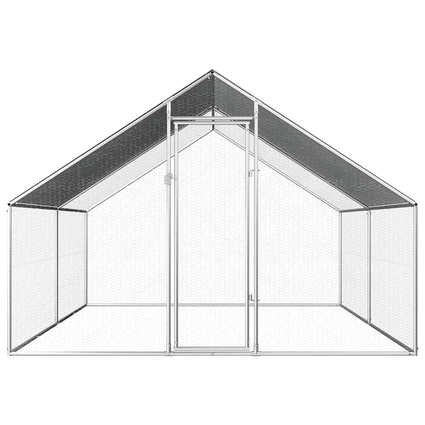 vidaXL Outdoor Chicken Coop 2.75x4x1.92 m Galvanised Steel