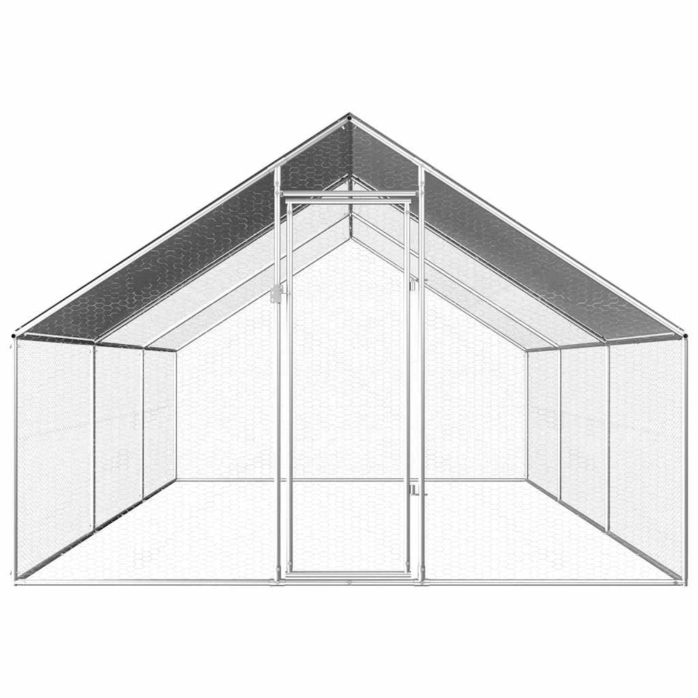 vidaXL Outdoor Chicken Coop 2.75x6x1.92 m Galvanised Steel