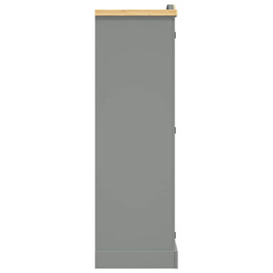 vidaXL Wardrobe Mexican Corona Style Pinewood 2 Doors Grey