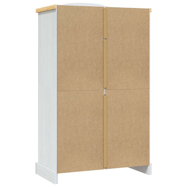 vidaXL Wardrobe Mexican Corona Style Pine Wood 2 Doors White